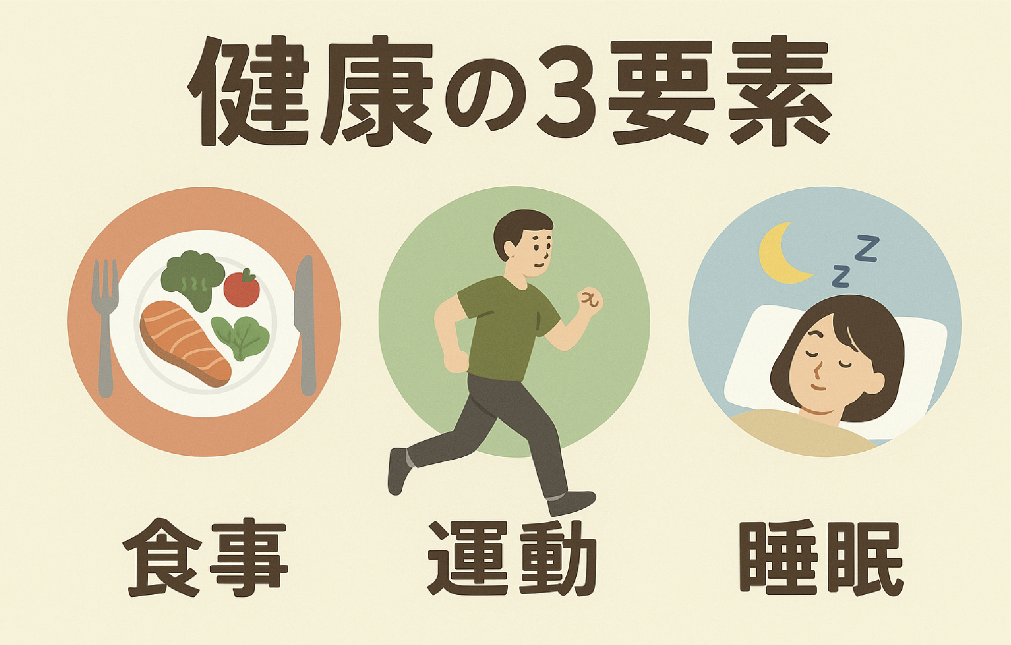 健康の3要素と、日本人の現状